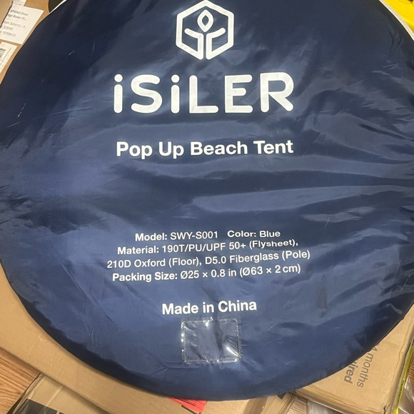 iSiLER Blue Pop Up Beach Tent - Picture 1 of 5